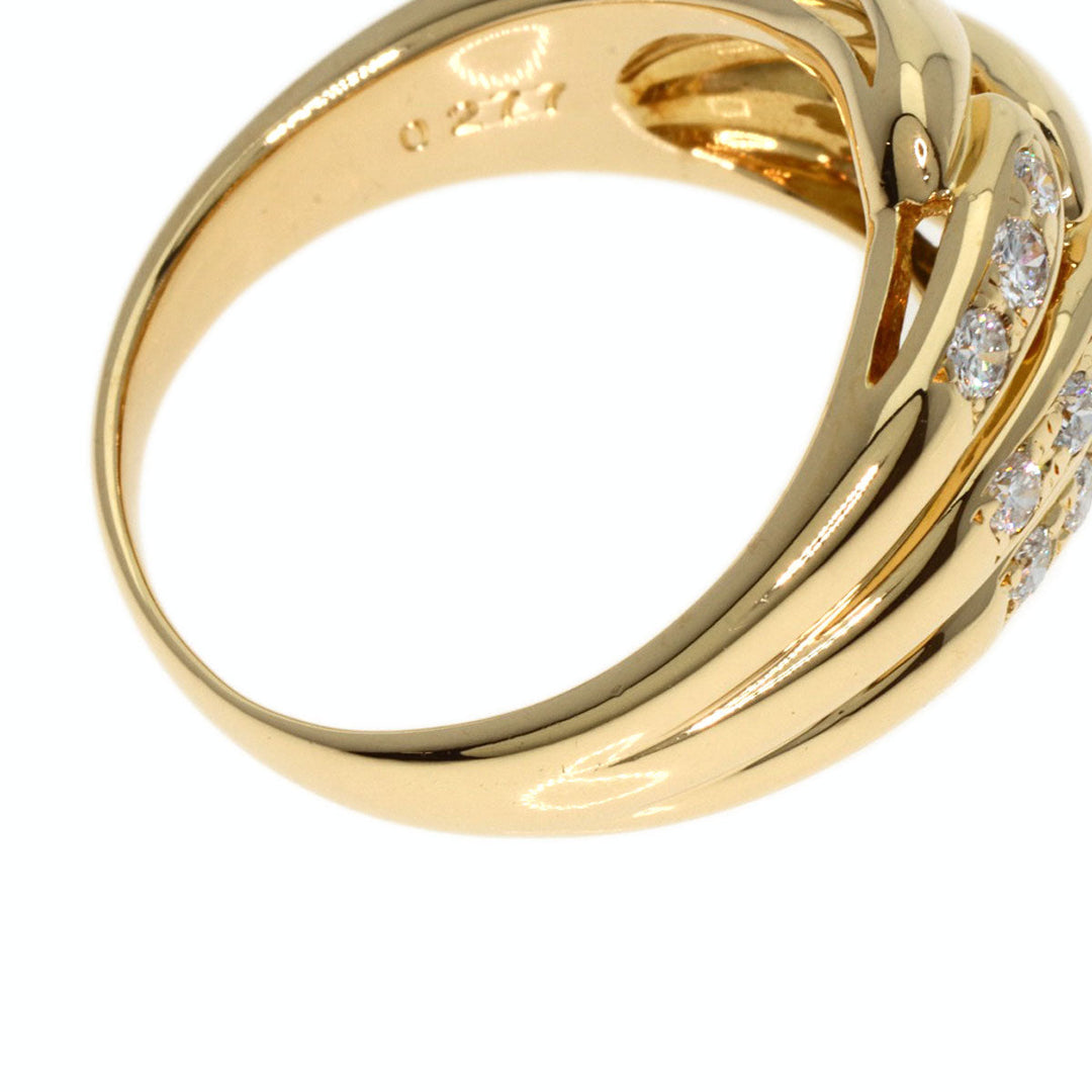 POLA Ring 18K Yellow Gold gold diamond Women Used Authentic