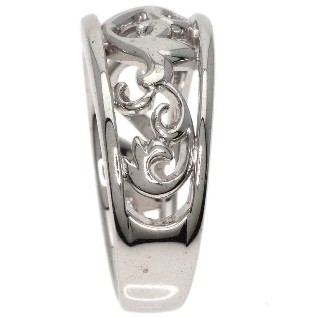 MIKIMOTO Ring K18WG Silver design Women Used Authentic