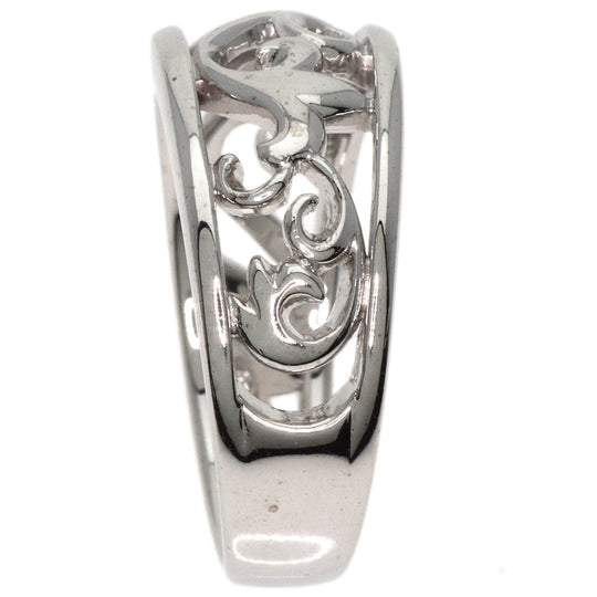 MIKIMOTO Ring K18WG Silver design Women Used Authentic