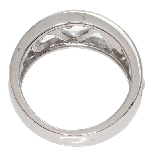 MIKIMOTO Ring K18WG Silver design Women Used Authentic