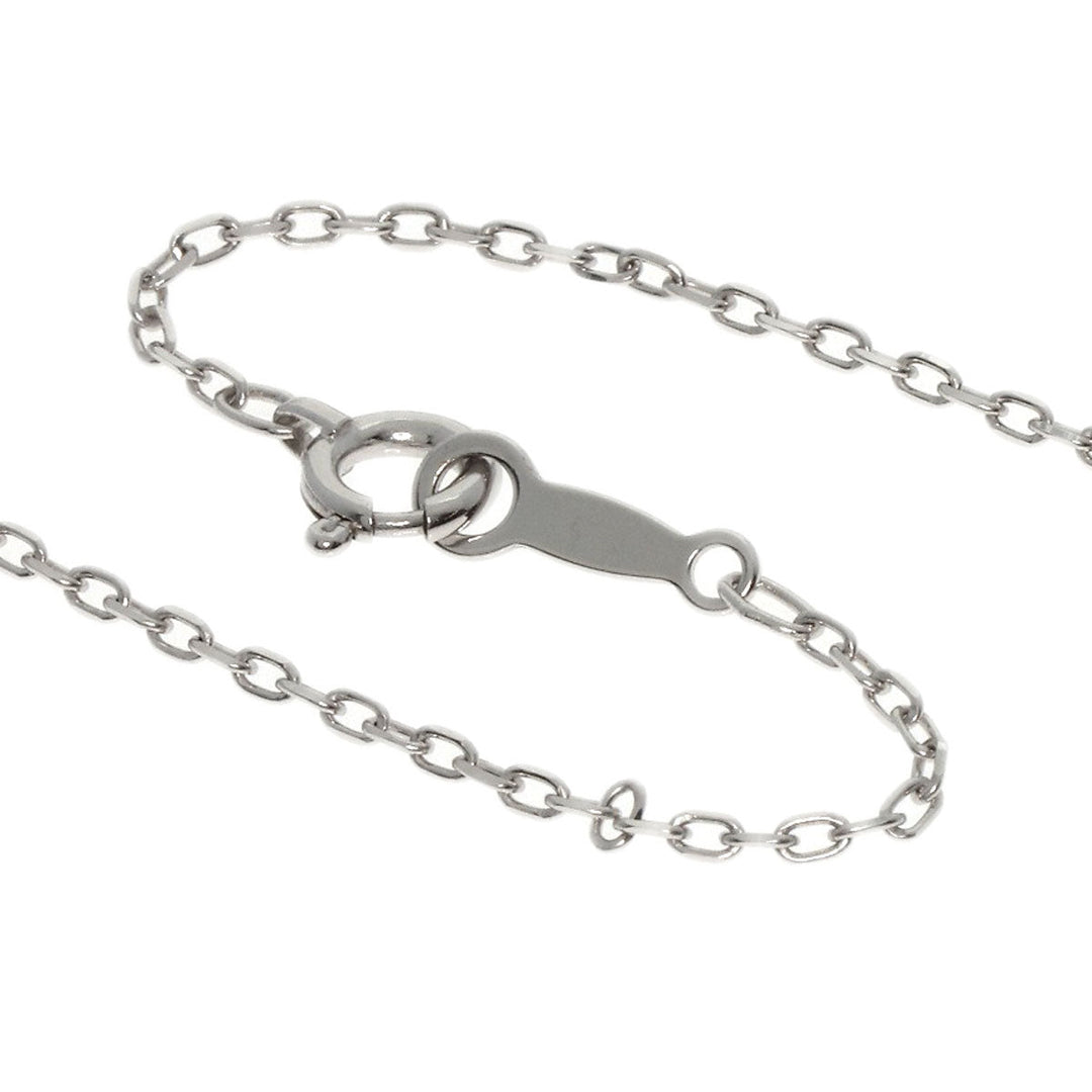 MIKIMOTO Necklace K18WG Silver Akoya Pearl Diamond Women Used Authentic