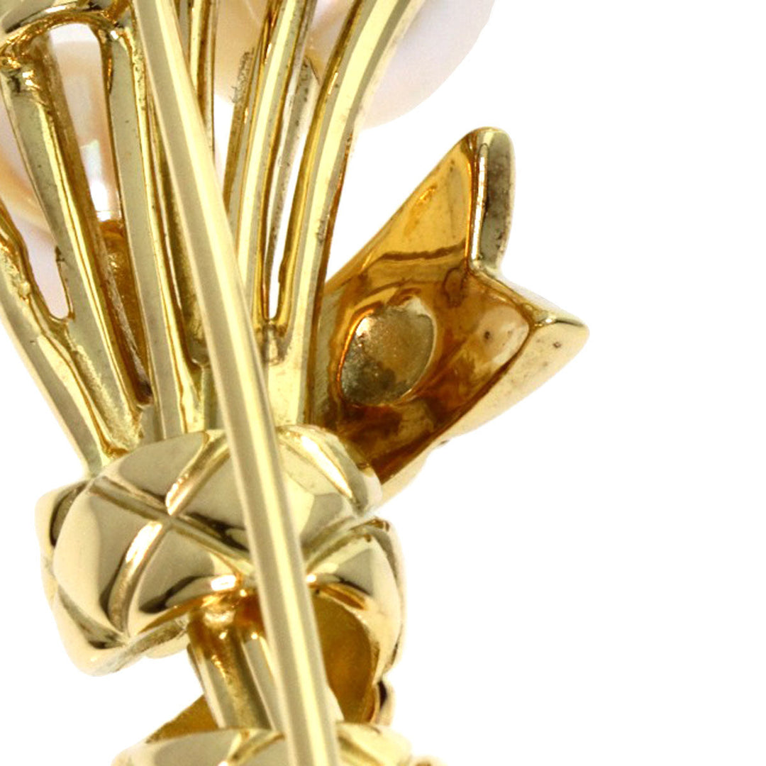 MIKIMOTO Brooch 18K Yellow Gold gold Freshwater Pearl Women Used Authentic
