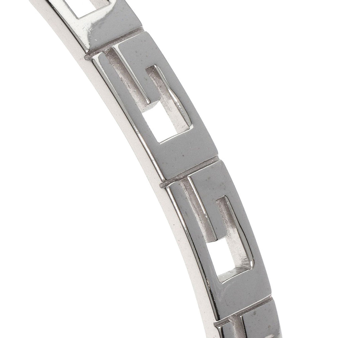GUCCI bracelet K18WG Silver Bangle G logo #18 Women(Unisex) Used Authentic
