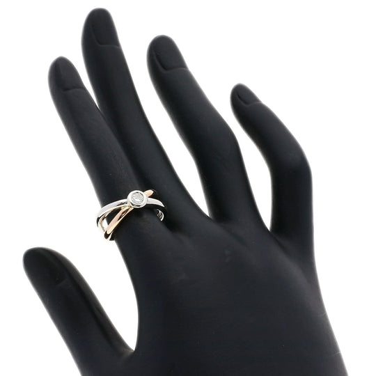 VANDOME Ring K18PG , PT900 Silver diamond Women Used Authentic