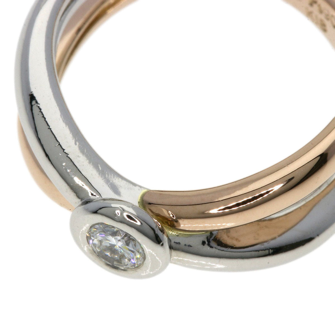 VANDOME Ring K18PG , PT900 Silver diamond Women Used Authentic