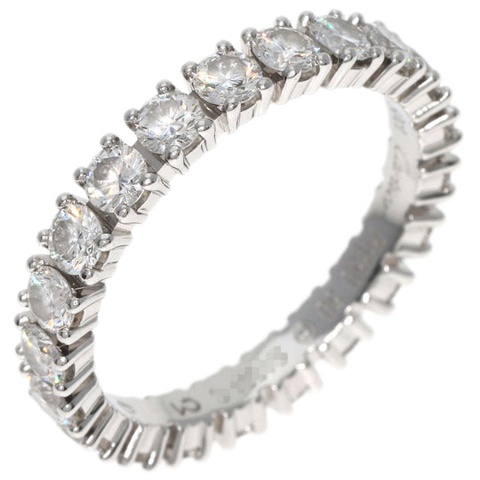 CARTIER Ring PT950 Silver Destiny #50 Diamond Women Used Authentic