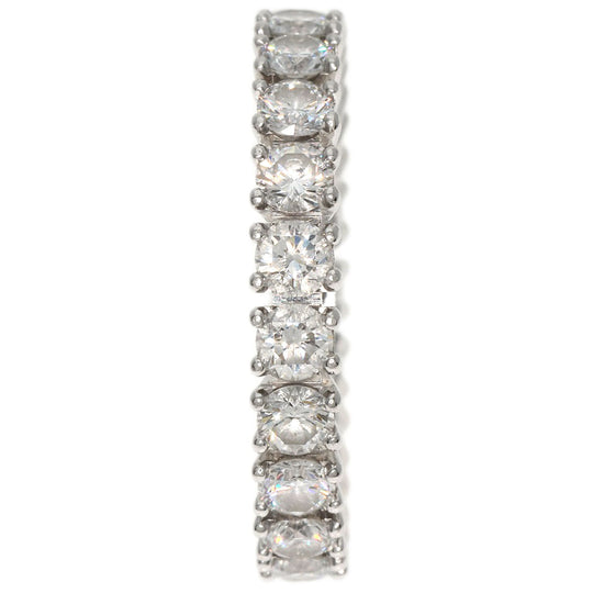 CARTIER Ring PT950 Silver Destiny #50 Diamond Women Used Authentic