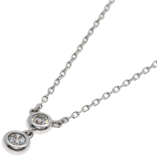 MIKIMOTO Necklace K18WG Silver diamond Women Used Authentic