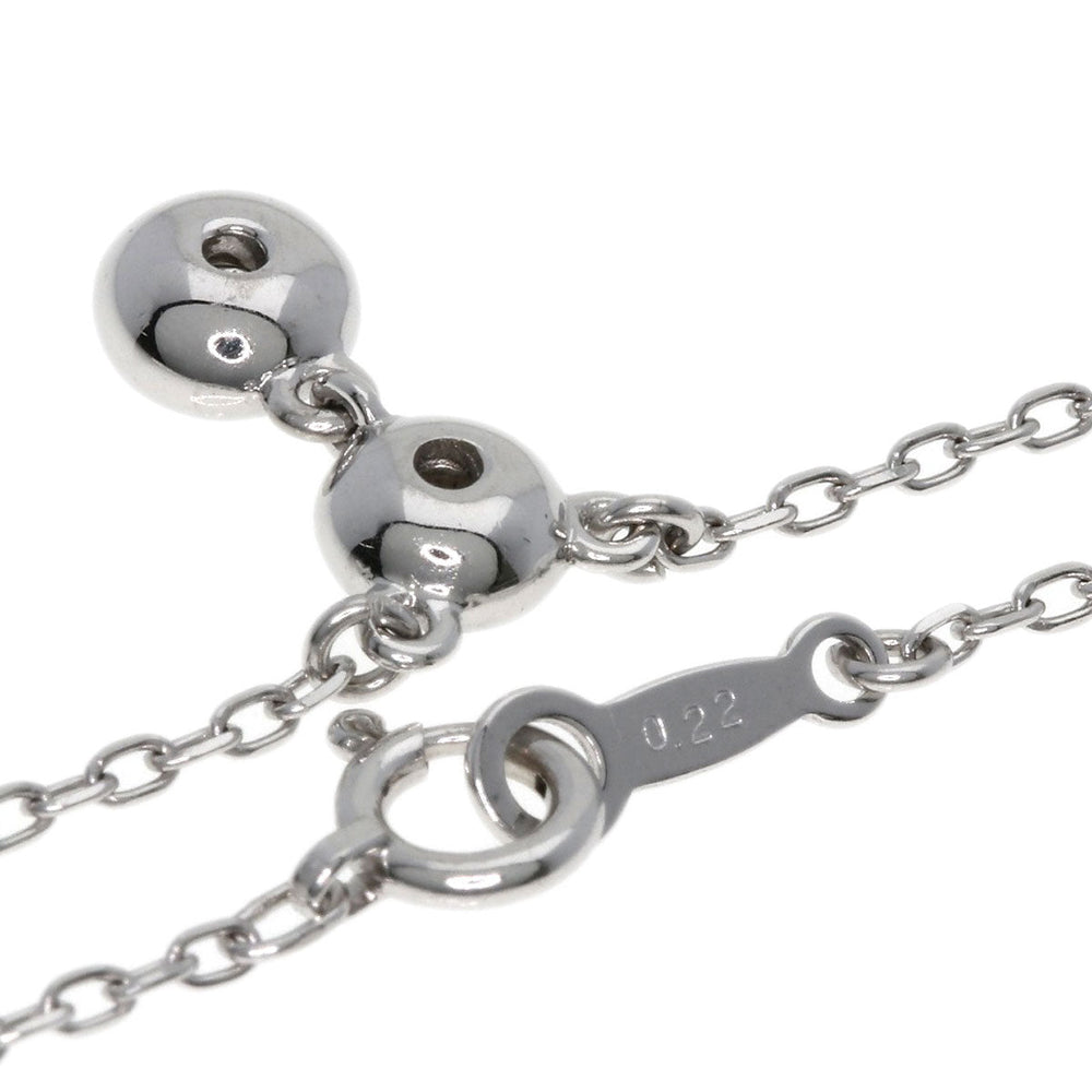 MIKIMOTO Necklace K18WG Silver diamond Women Used Authentic