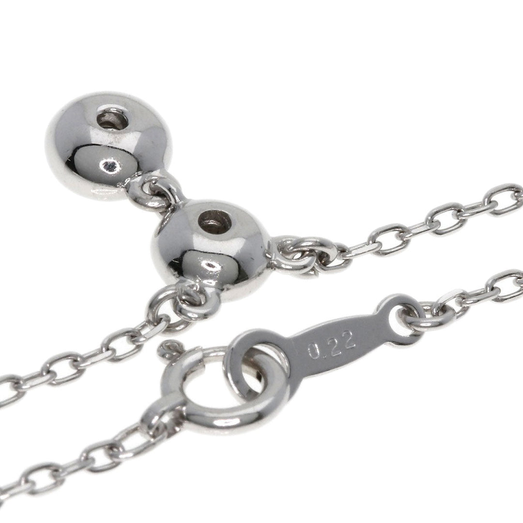 MIKIMOTO Necklace K18WG Silver diamond Women Used Authentic