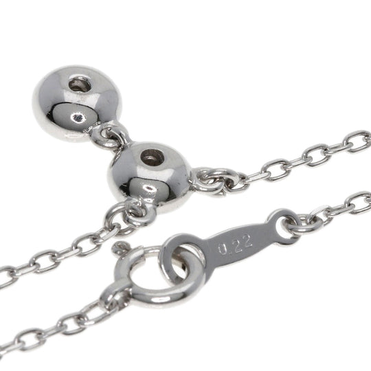 MIKIMOTO Necklace K18WG Silver diamond Women Used Authentic