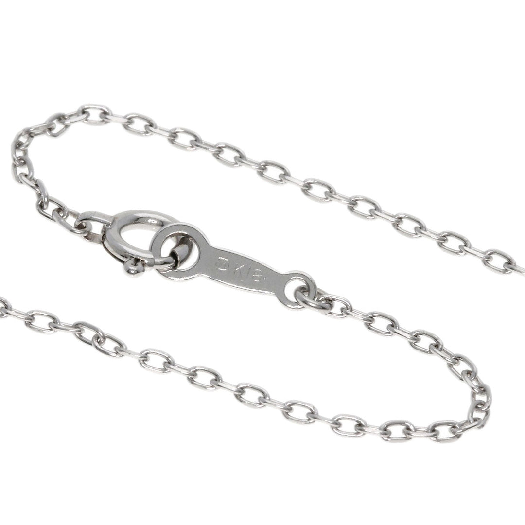 MIKIMOTO Necklace K18WG Silver diamond Women Used Authentic