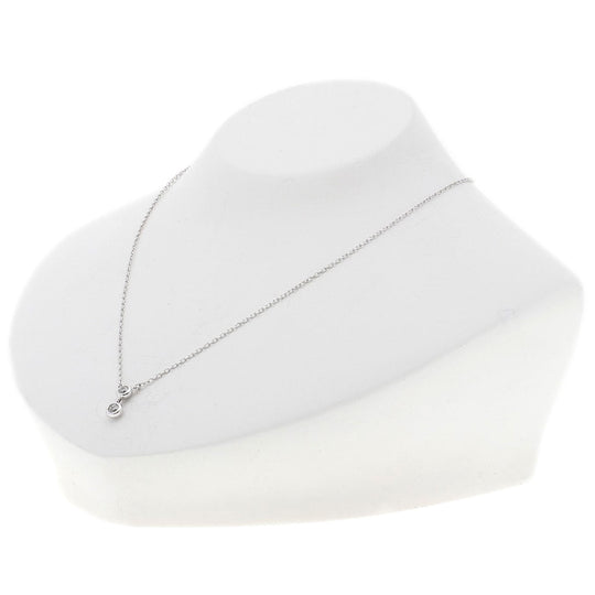 MIKIMOTO Necklace K18WG Silver diamond Women Used Authentic