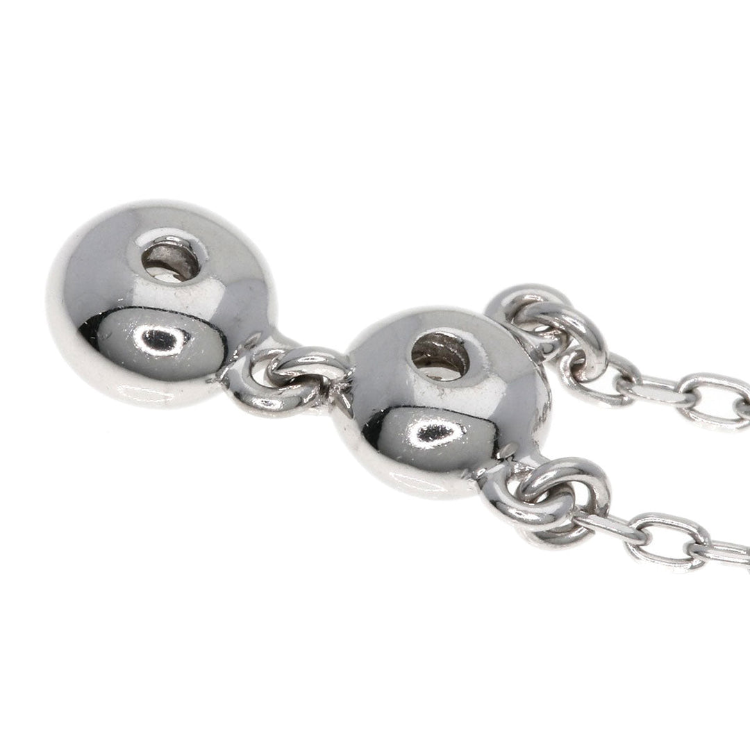 MIKIMOTO Necklace K18WG Silver diamond Women Used Authentic