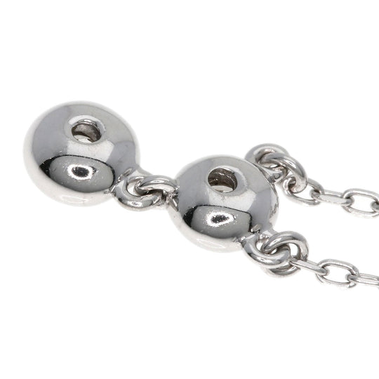 MIKIMOTO Necklace K18WG Silver diamond Women Used Authentic