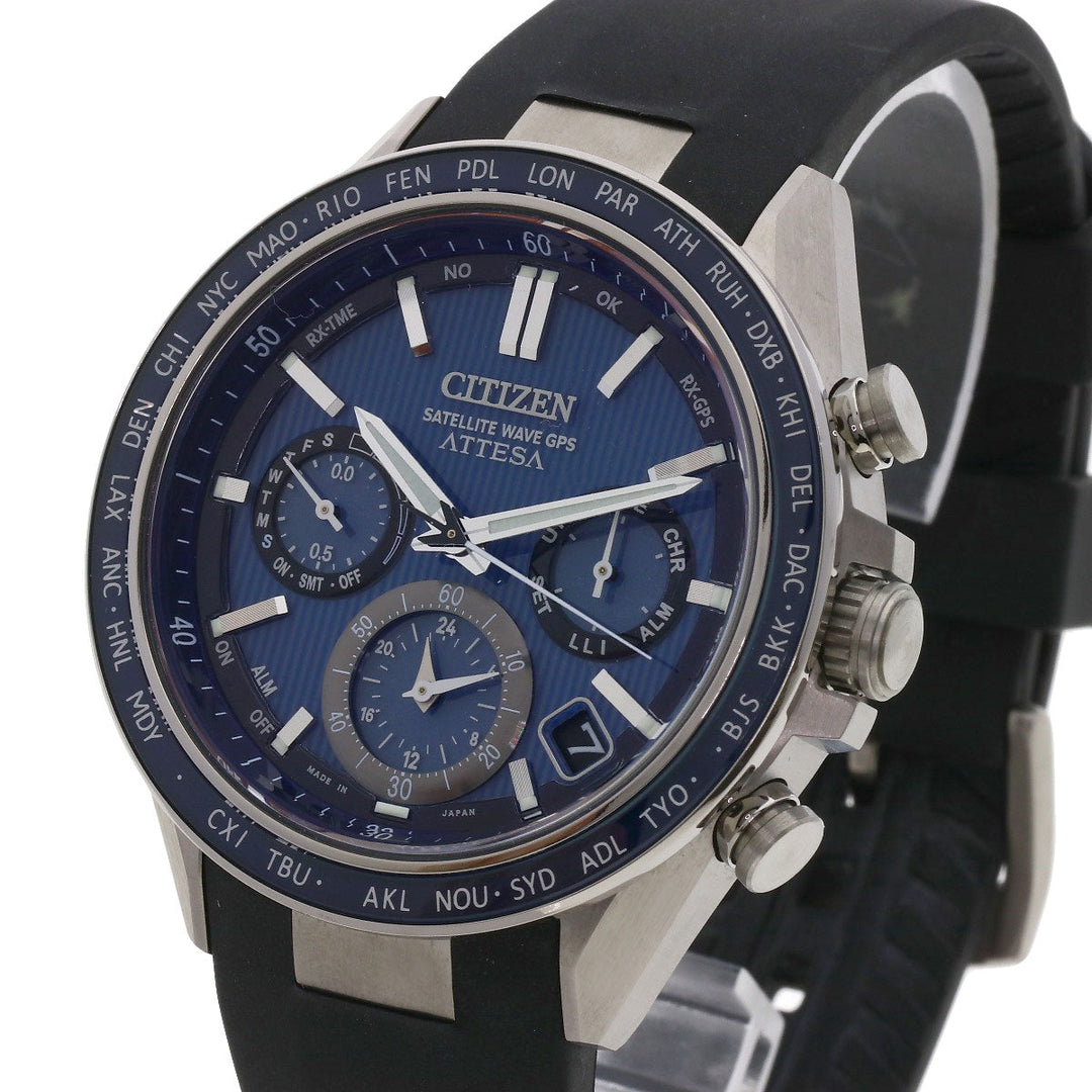 CITIZEN Watches Solar Powered Radio Watch CC4050-18L F950-0029S02 Titanium, Urethane Silver ATESA GPS satellite Actline titanium dial mens Used Authentic
