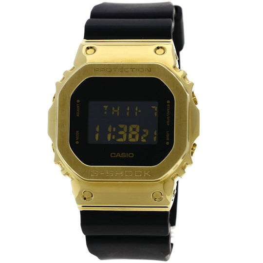 CASIO Watches Quartz GM-5600G Stainless Steel, Rubber gold G-Shock Metal Covered black dial mens Used Authentic