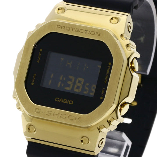 CASIO Watches Quartz GM-5600G Stainless Steel, Rubber gold G-Shock Metal Covered black dial mens Used Authentic