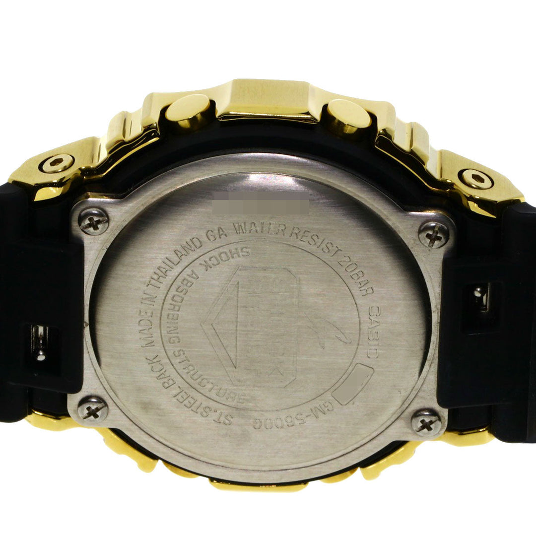 CASIO Watches Quartz GM-5600G Stainless Steel, Rubber gold G-Shock Metal Covered black dial mens Used Authentic