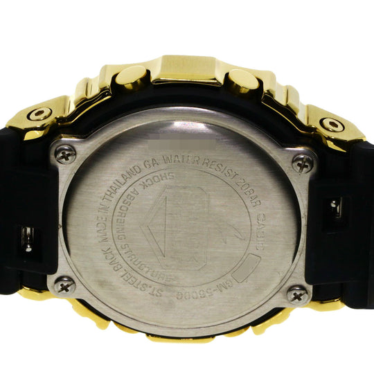 CASIO Watches Quartz GM-5600G Stainless Steel, Rubber gold G-Shock Metal Covered black dial mens Used Authentic