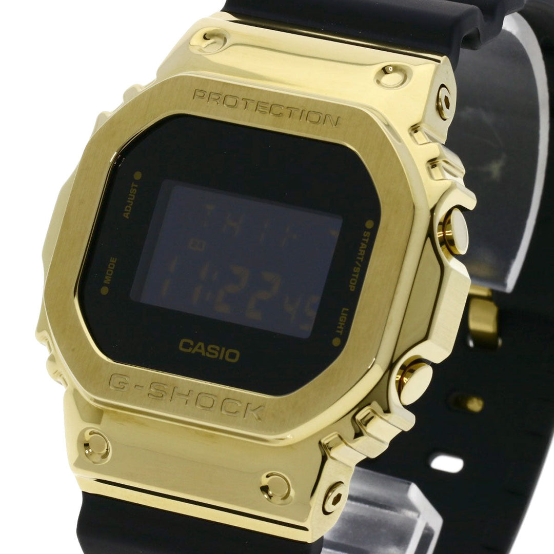 CASIO Watches Quartz GM-5600G Stainless Steel, Rubber gold G-Shock Metal Covered black dial mens Used Authentic