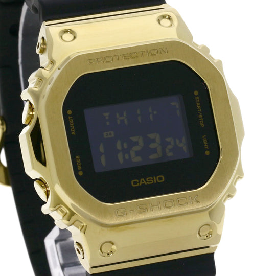 CASIO Watches Quartz GM-5600G Stainless Steel, Rubber gold G-Shock Metal Covered black dial mens Used Authentic