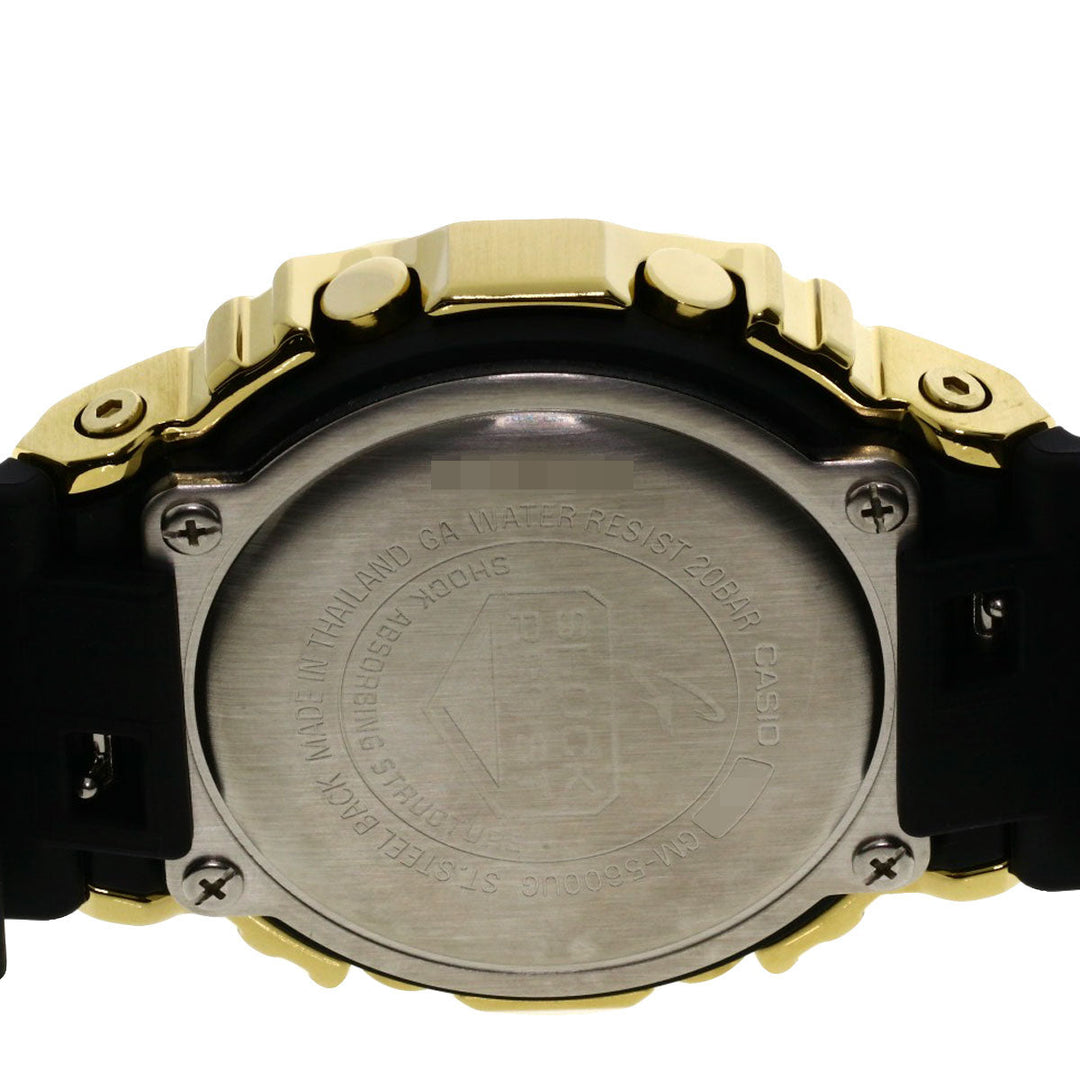 CASIO Watches Quartz GM-5600G Stainless Steel, Rubber gold G-Shock Metal Covered black dial mens Used Authentic