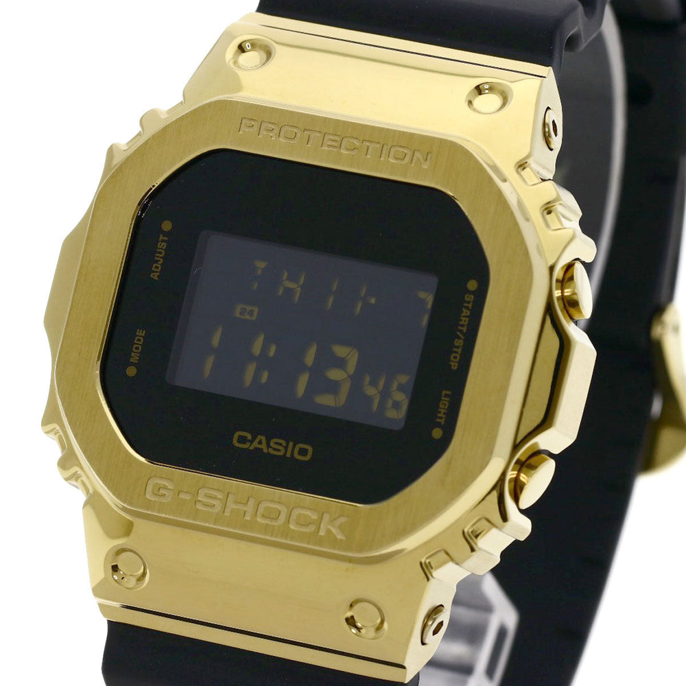 CASIO Watches Quartz GM-5600G Stainless Steel, Rubber gold G-Shock Metal Covered black dial mens Used Authentic