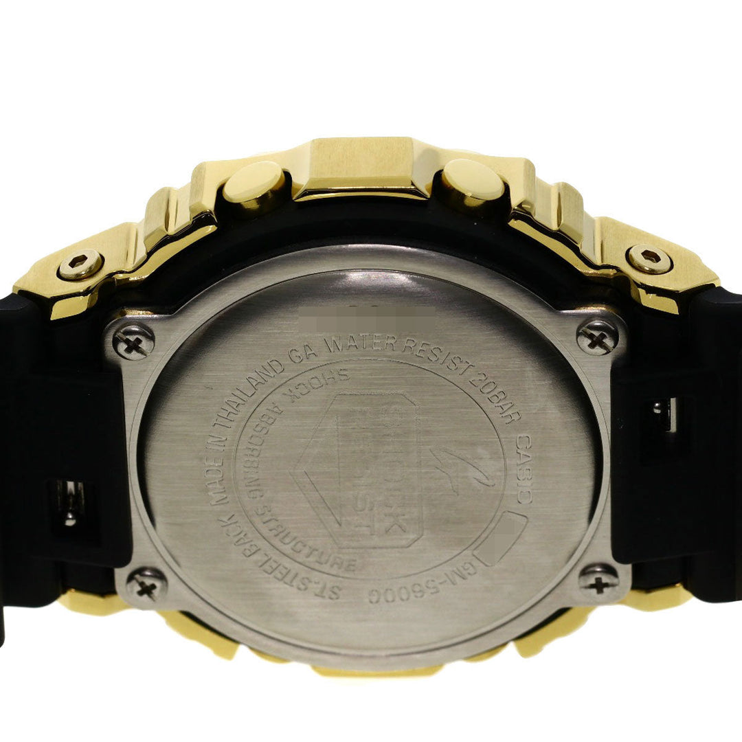 CASIO Watches Quartz GM-5600G Stainless Steel, Rubber gold G-Shock Metal Covered black dial mens Used Authentic