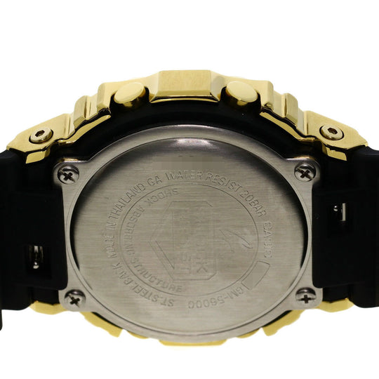CASIO Watches Quartz GM-5600G Stainless Steel, Rubber gold G-Shock Metal Covered black dial mens Used Authentic