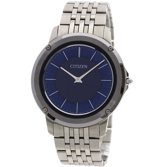 CITIZEN Watches Eco Drive AR5050-51L 8826-T025340 Stainless Steel , Stainless Steel Silver Eco Drive One blue dial mens Used Authentic