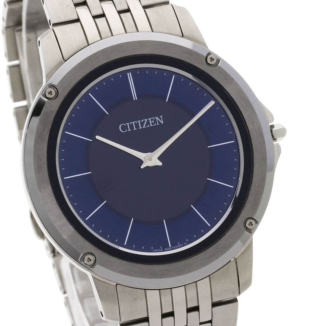 CITIZEN Watches Eco Drive AR5050-51L 8826-T025340 Stainless Steel , Stainless Steel Silver Eco Drive One blue dial mens Used Authentic