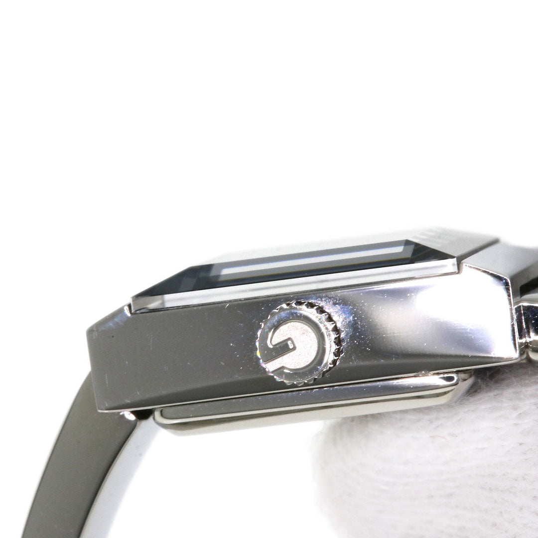 GUCCI Watches Quartz 128.5 Stainless Steel , Stainless Steel Silver Square face black dial Women Used Authentic