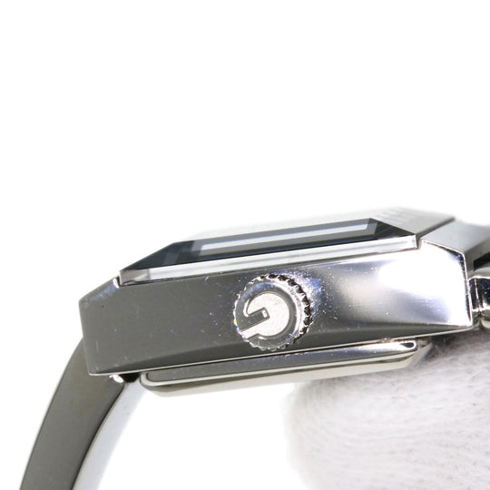 GUCCI Watches Quartz 128.5 Stainless Steel , Stainless Steel Silver Square face black dial Women Used Authentic