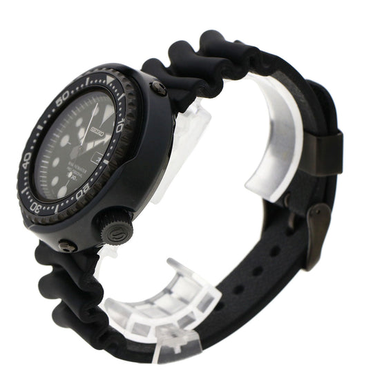 SEIKO Watches Quartz SBBN013 7C46-0AA0 Titanium, Rubber black Marine Master Professional black dial mens Used Authentic