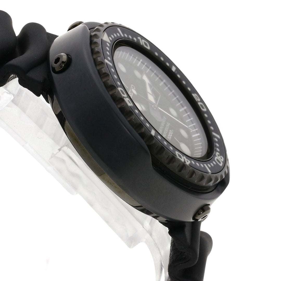 SEIKO Watches Quartz SBBN013 7C46-0AA0 Titanium, Rubber black Marine Master Professional black dial mens Used Authentic