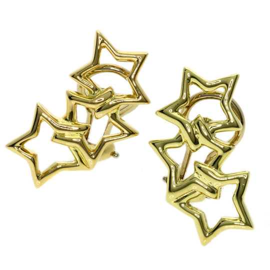 TIFFANY&Co. Earring 18K Yellow Gold gold Triple star Women Used Authentic