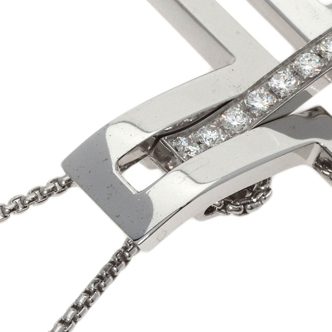 ROGER DUBUIS Necklace K18WG Silver Diamond cross motif