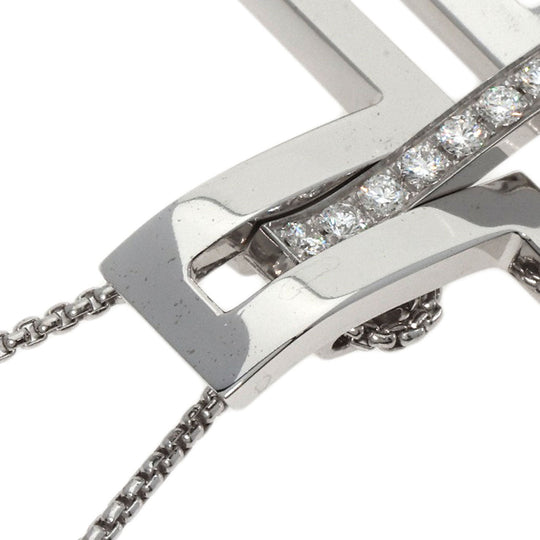 ROGER DUBUIS Necklace K18WG Silver Diamond cross motif