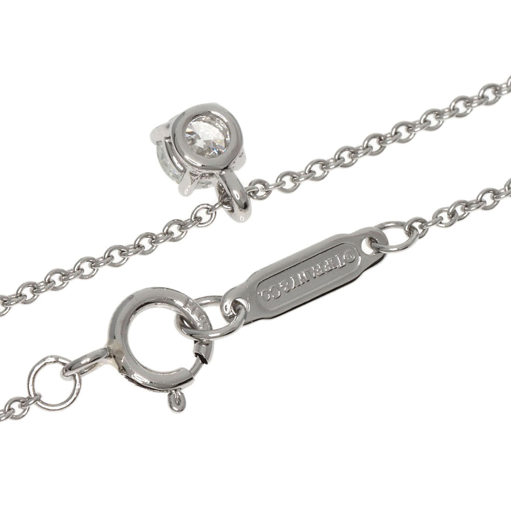 TIFFANY&Co. Necklace PT950 Silver Solitaire diamond Women Used Authentic