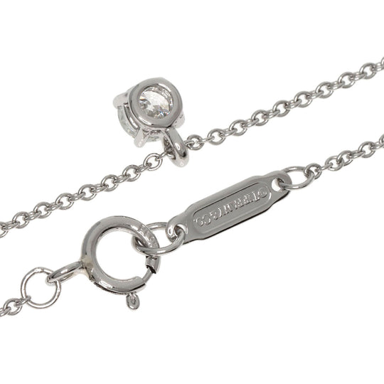 TIFFANY&Co. Necklace PT950 Silver Solitaire diamond Women Used Authentic