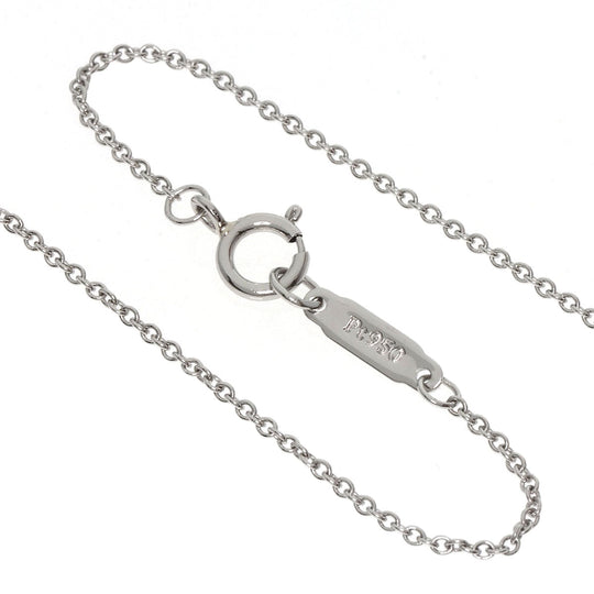 TIFFANY&Co. Necklace PT950 Silver Solitaire diamond Women Used Authentic