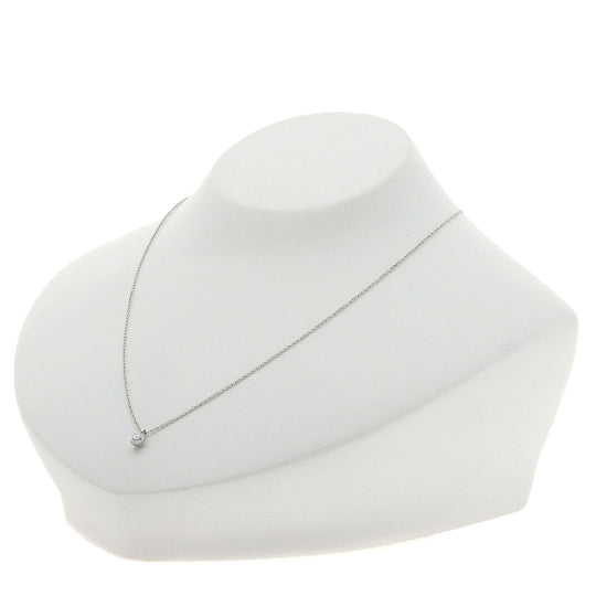 TIFFANY&Co. Necklace PT950 Silver Solitaire diamond Women Used Authentic