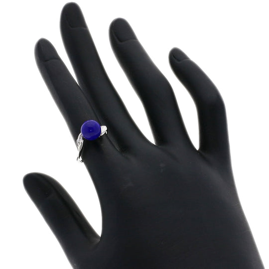 MIKIMOTO Ring K14WG Silver lapis lazuli