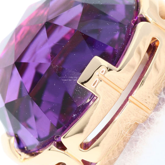 BVLGARI Ring 18K Pink Gold gold Parentesi Cocktail Amethyst Diamond