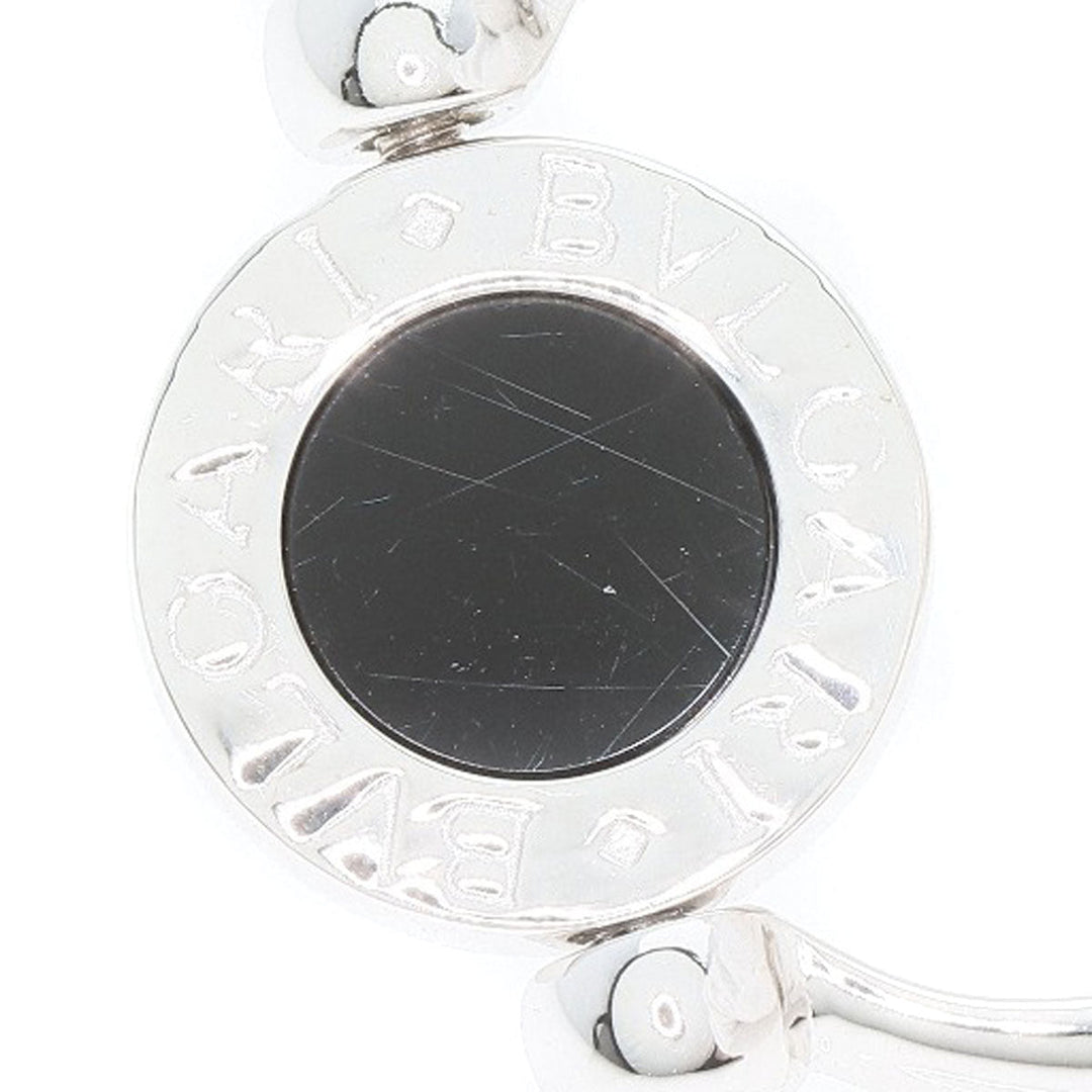 BVLGARI Ring K18WG Silver BVLGARI BVLGARI Flip Ring Onyx Women Used Authentic