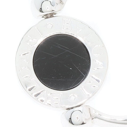BVLGARI Ring K18WG Silver BVLGARI BVLGARI Flip Ring Onyx Women Used Authentic
