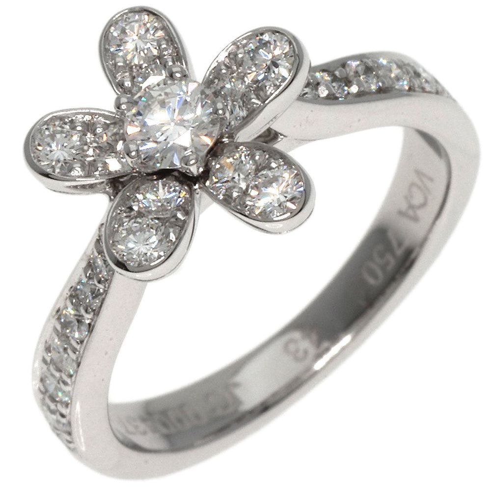 Van Cleef & Arpels Ring K18WG Silver Socrates Diamond #43 Women Used Authentic