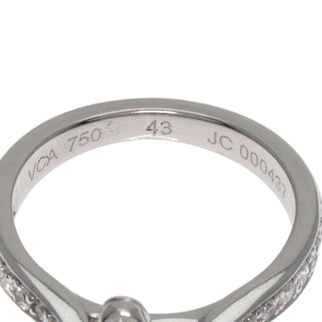 Van Cleef & Arpels Ring K18WG Silver Socrates Diamond #43 Women Used Authentic