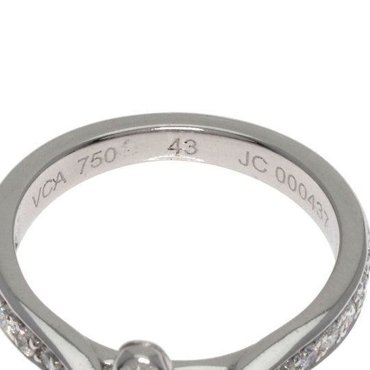 Van Cleef & Arpels Ring K18WG Silver Socrates Diamond #43 Women Used Authentic